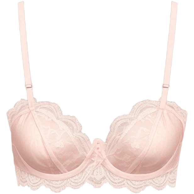 light pink lacy brassiere emoji