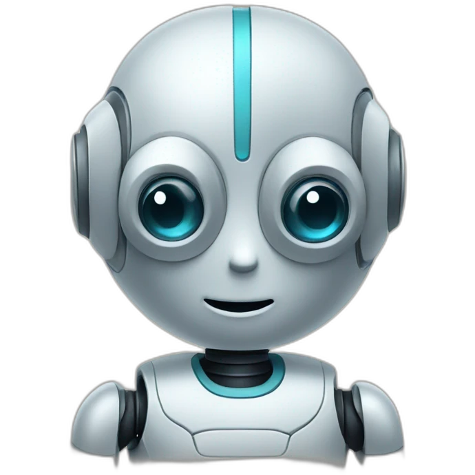 Cute wise robot emoji