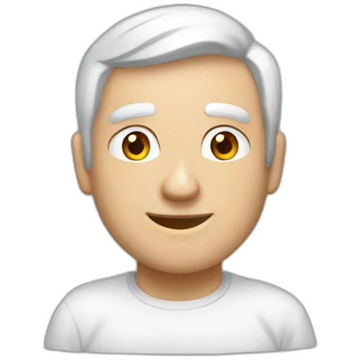 pell blanca, cabell negrre i somriure emoji