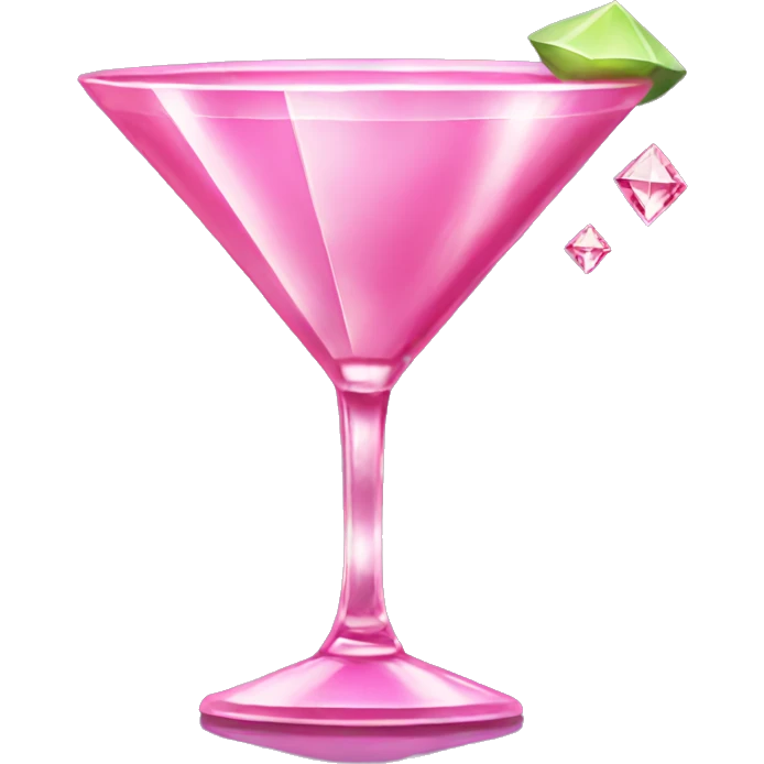 Pink diamond martini emoji