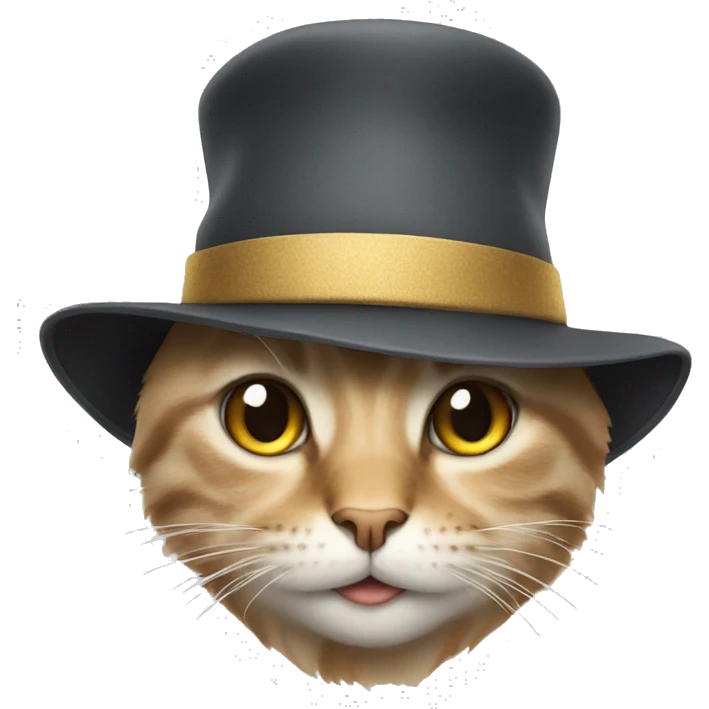 Cat wearing a hat emoji