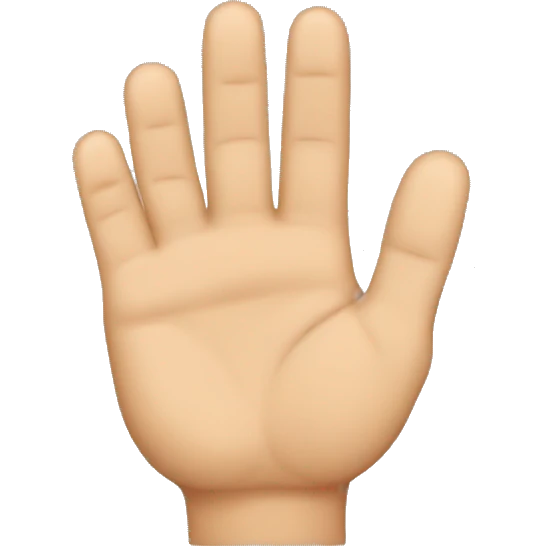 Three fingers emoji