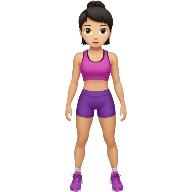 gym girl with short hair  emoji