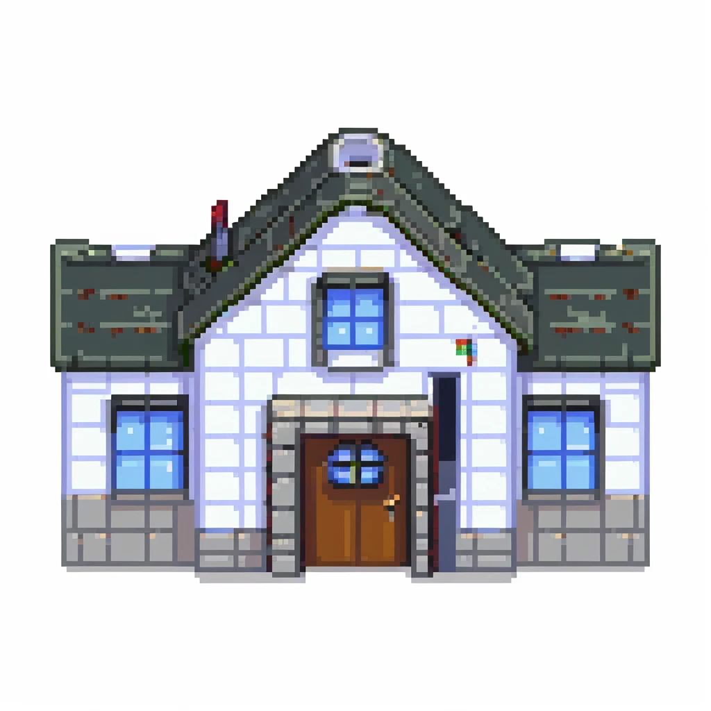 school building with windows and entrance emoji