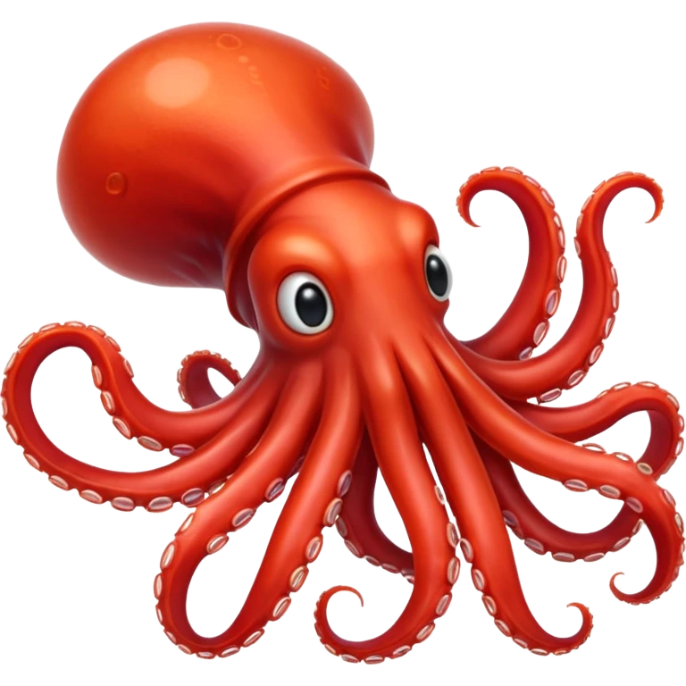 red squid like the 3rd one below emoji