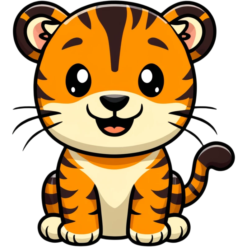 happy tiger face emoji