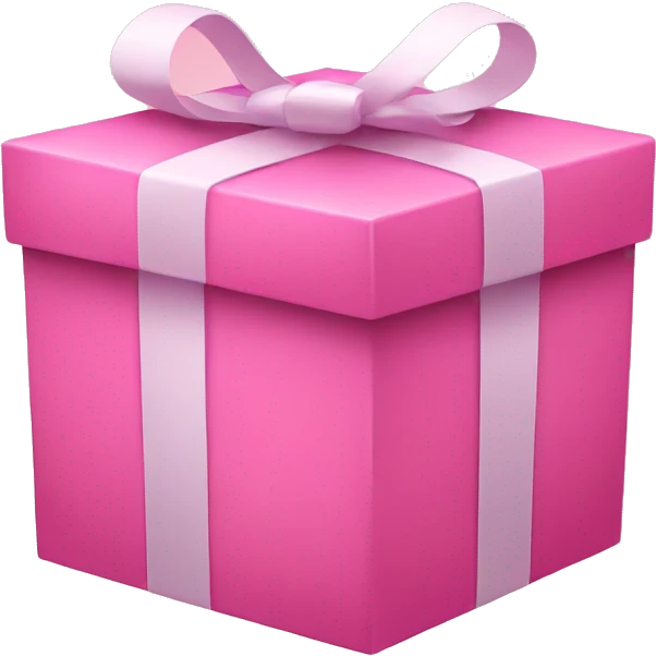 Pink gift box emoji