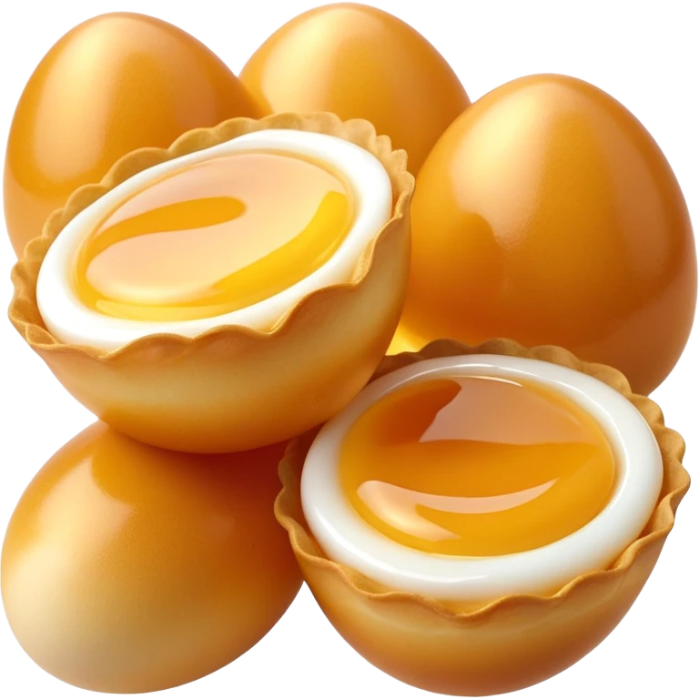 3D rendered authentic Hong Kong egg puffs (港式鸡蛋仔) with honey drizzle, golden color with shiny honey, hyper-realistic egg-shaped bubbles, glossy candy-like finish, detailed texture emoji