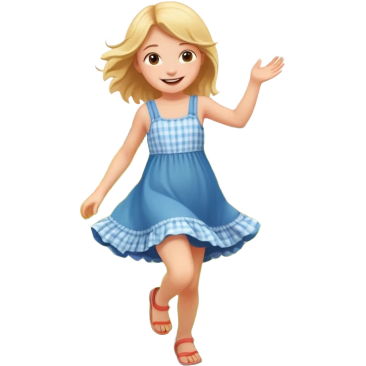 Little girl frolicking in a field emoji