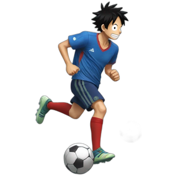Luffy qui joue au foot emoji