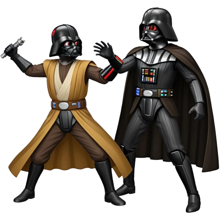 Darth Vader fighting Obi-Wan emoji