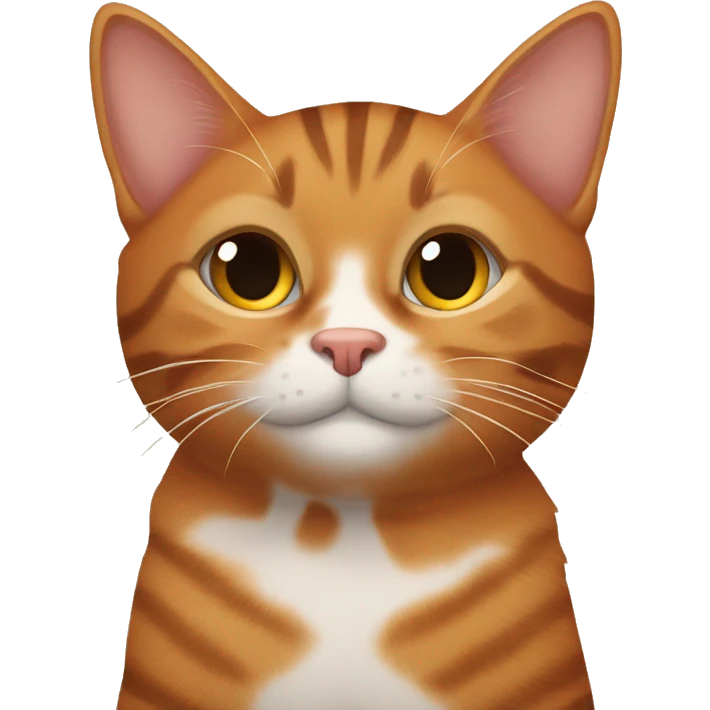 Orange and brown tabby cat cuddling emoji