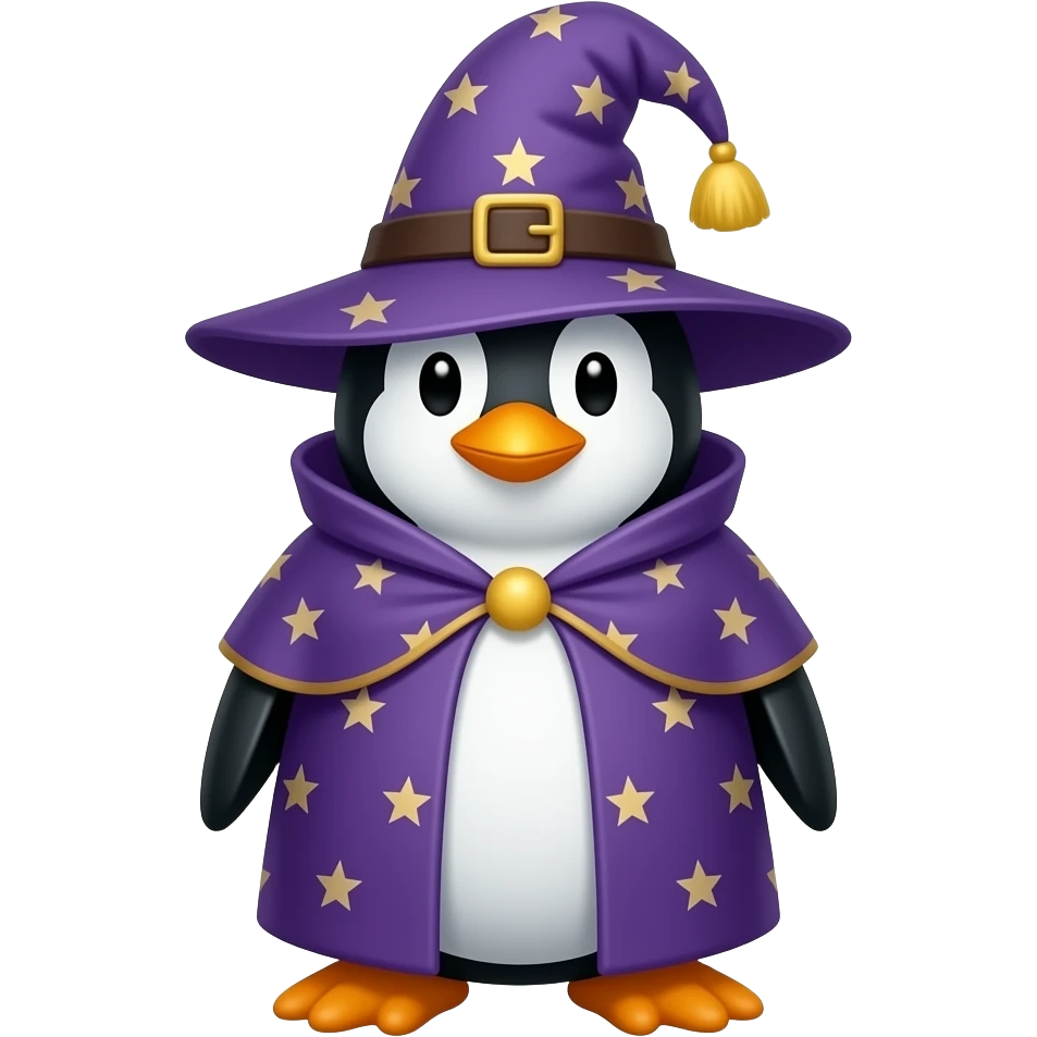 Penguin Wizard emoji