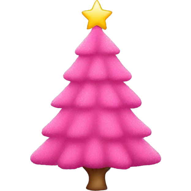 Pink Christmas tree emoji