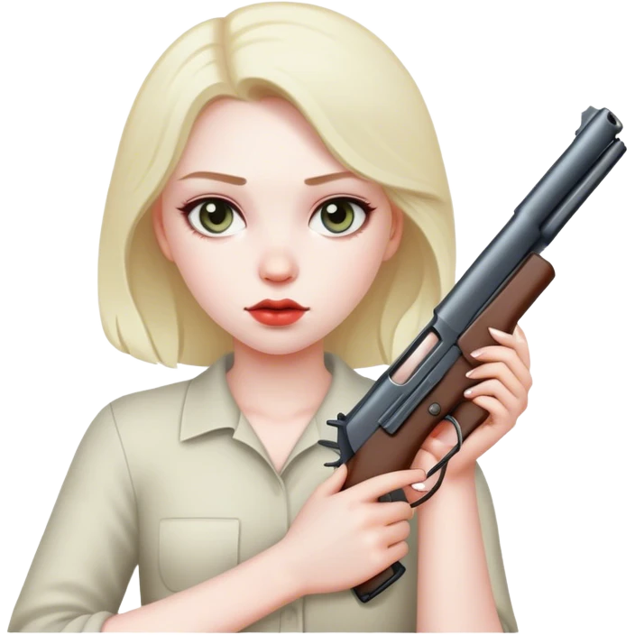 Girl with gun emoji