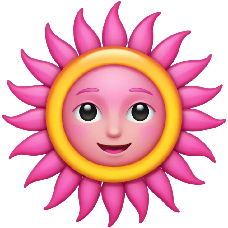 make a sun with very pink tones emoji