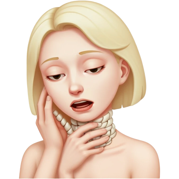 Squeezing neck dead emoji