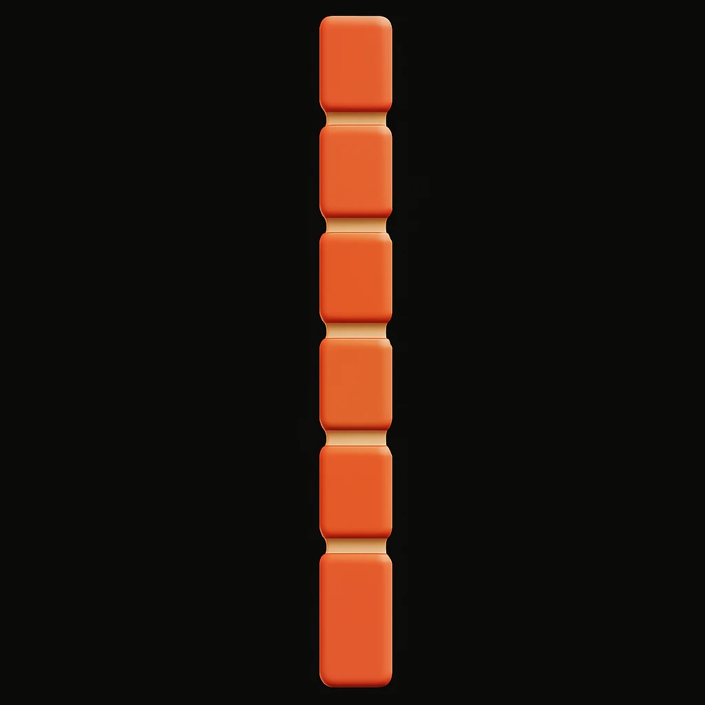 Make the brick wall appear very narrow, as if viewed directly from the side in profile. Keep the 3D emoji style. emoji
