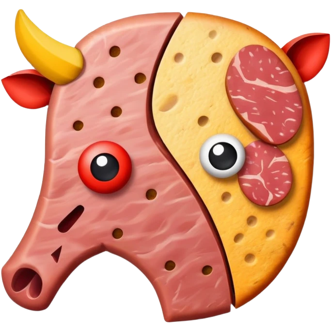 picasso abstract art SPAM MEAT painting emoji