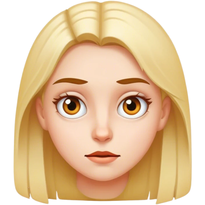 realistic portrait of a girl less crazy eyes emoji
