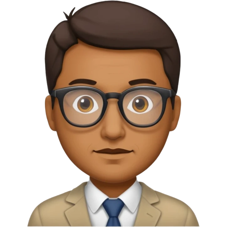 bold and wearing glasess man emoji