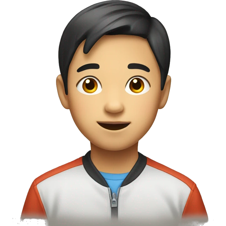 The face of a young Asian boy of elementary school age. emoji