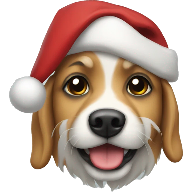 Santa dog emoji