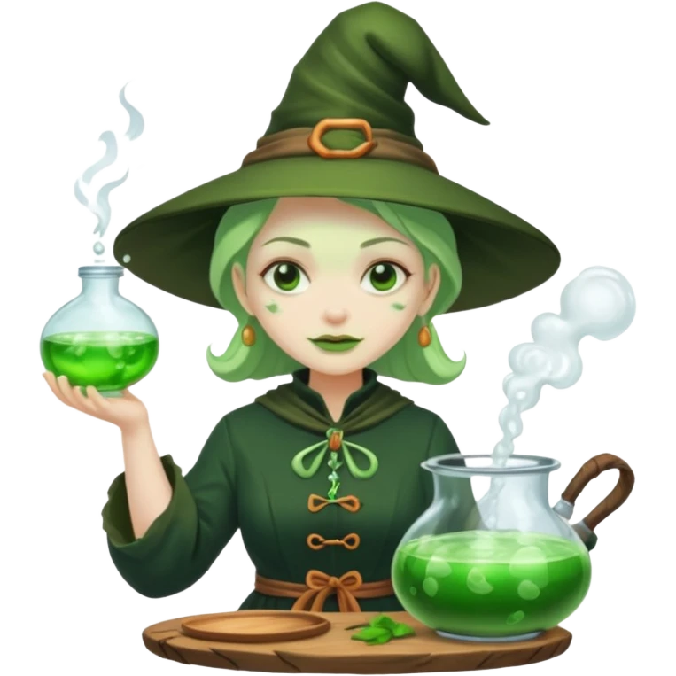 green witch cooking potion emoji