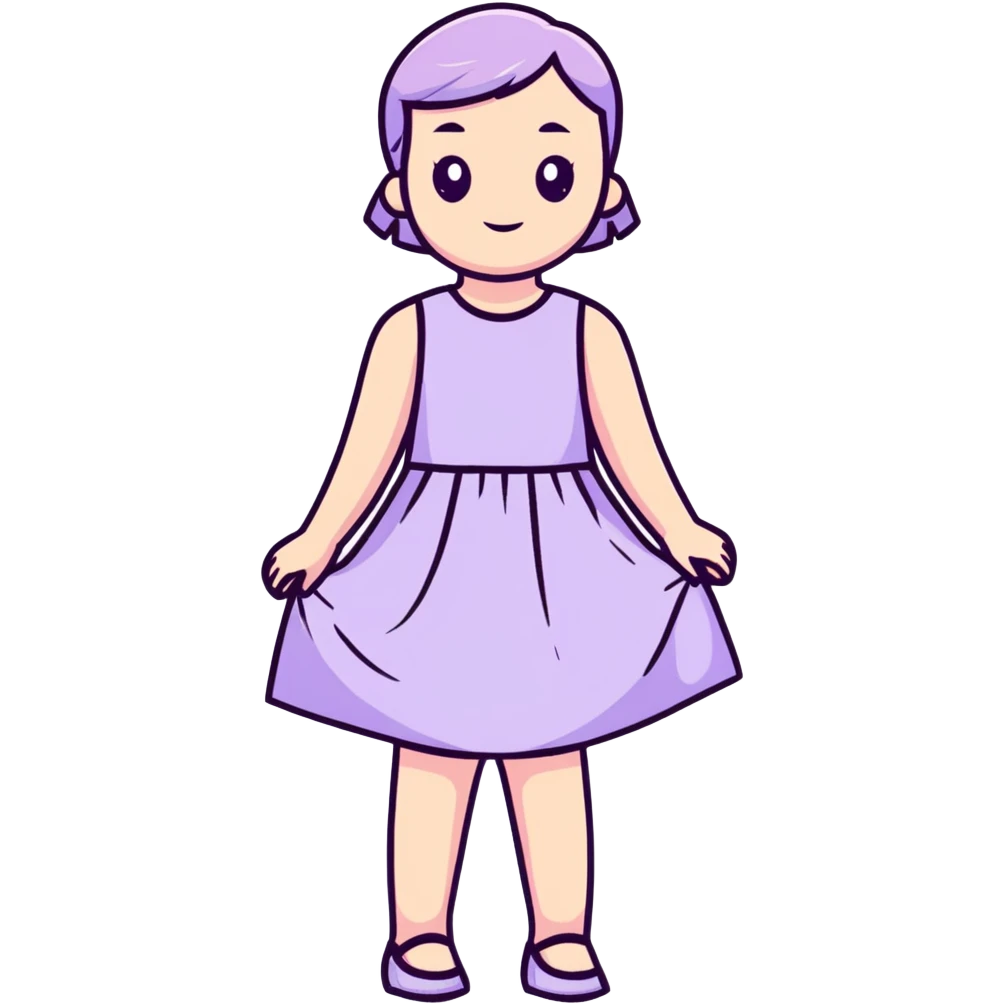 very pale almost white lavender rosy dress emoji
