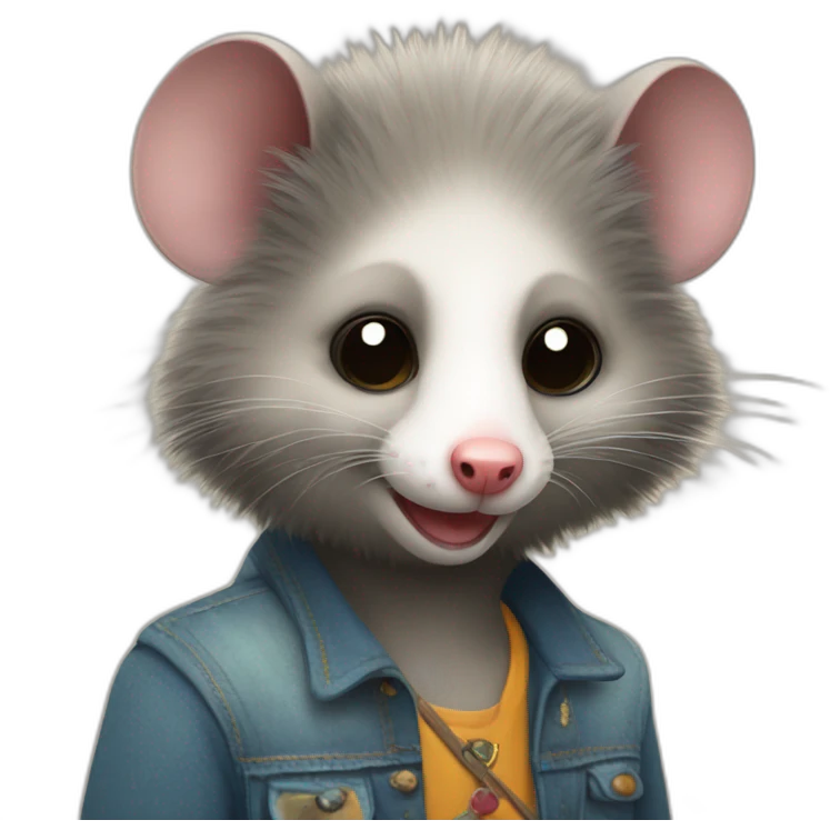 hippie possum emoji