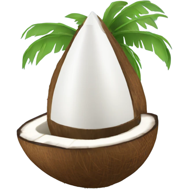 A coconut rocket emoji