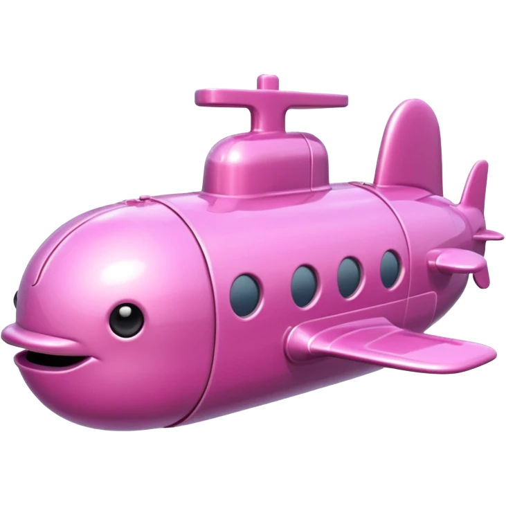 pink mini single submarine in cartoon  emoji