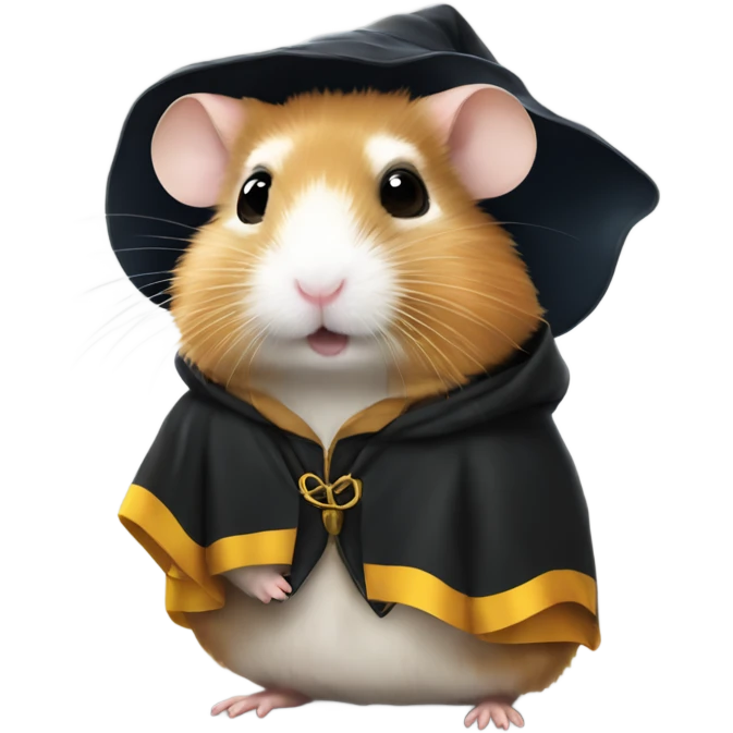 Hamster dressed like Harry Potter emoji