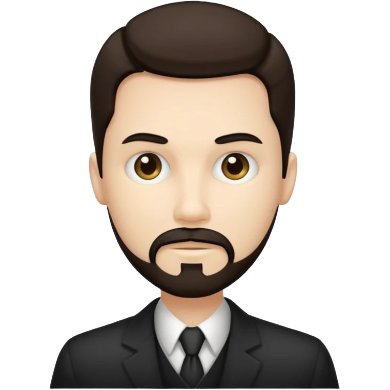Hombre delgado piel clara con perilla emoji