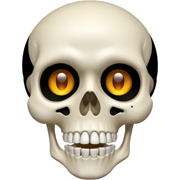 A skeleton emoji but he's head blown up in shock emoji
