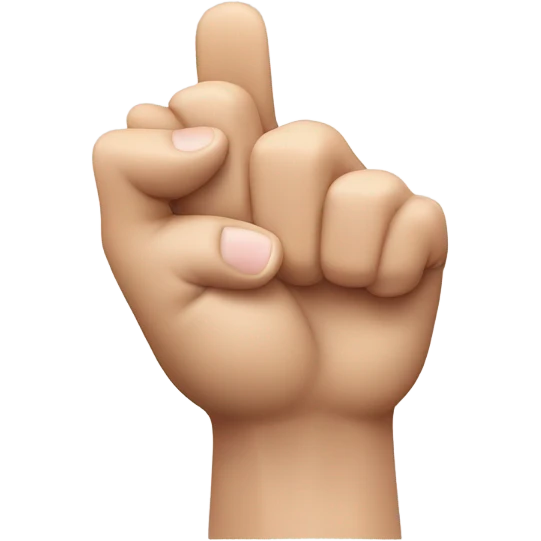 a fist looking up with index and pinky fingers extended emoji