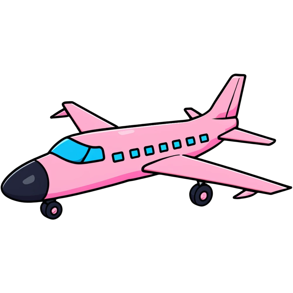 pink airplane emoji