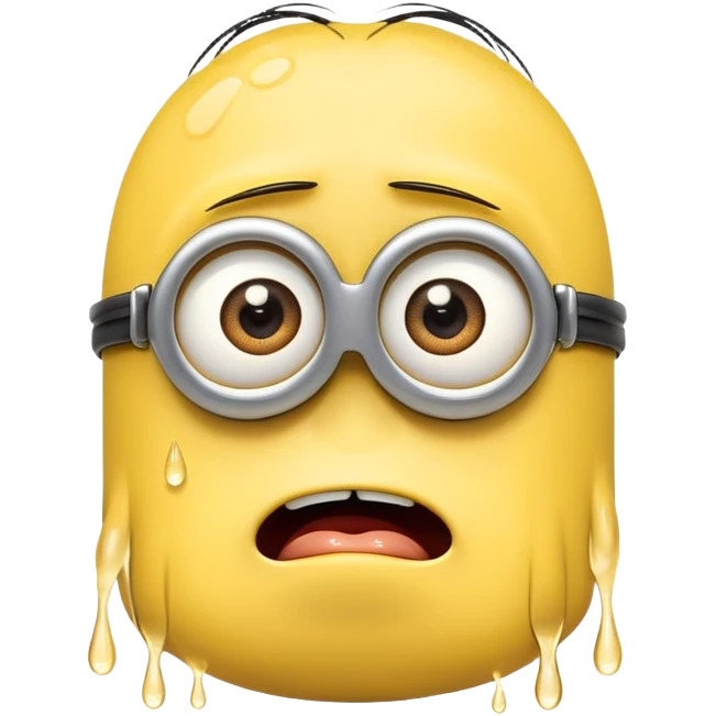 crying minion with tears emoji
