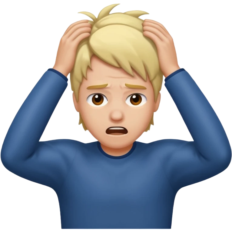 Péter un plomb/ s'arracher les cheveux  emoji