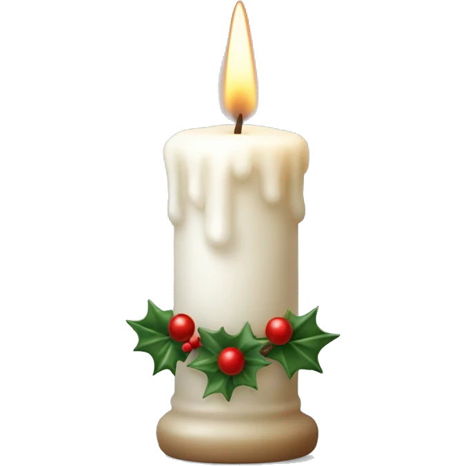 white candle christmas emoji
