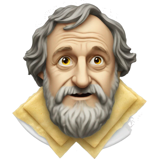 Slavoj Žižek eats Turkish ravioli emoji
