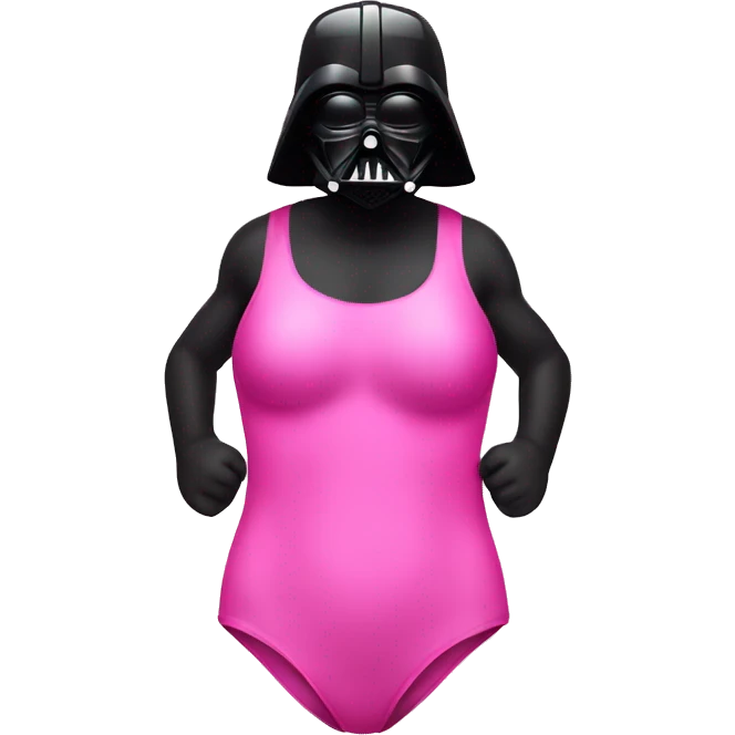 Darth Vader in pink swimsuit  emoji