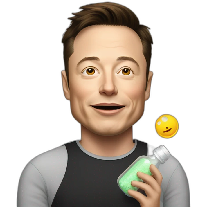 elon musk doing drugs, for educational purposes only, inclusiveness and positive, LGTBQ+ emoji