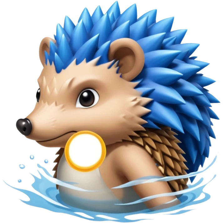 water bender hedgehog warrior emoji