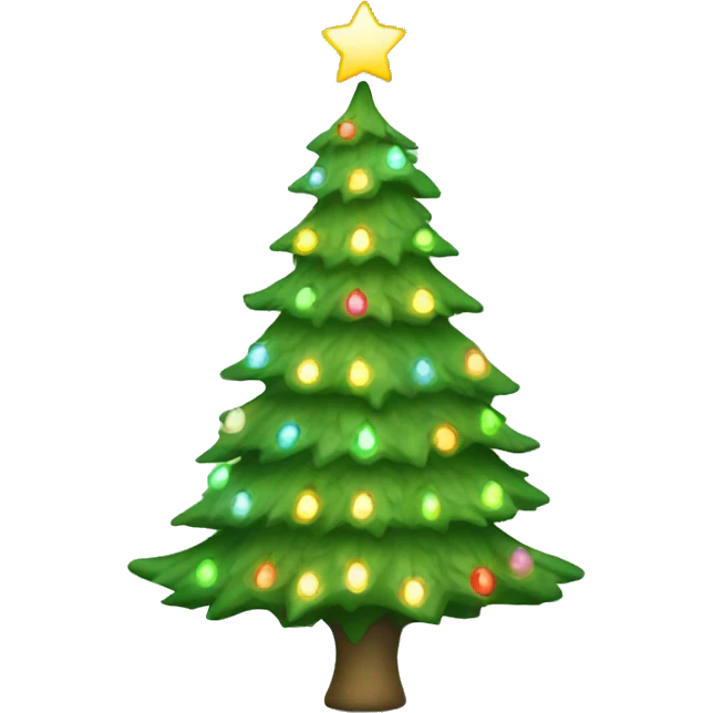 light green christmas tree with lights emoji