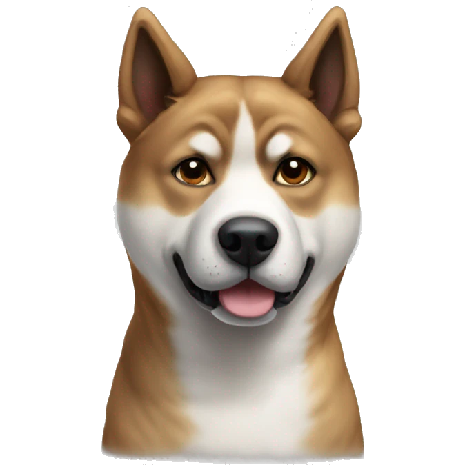 Dog akita inu brindle  emoji