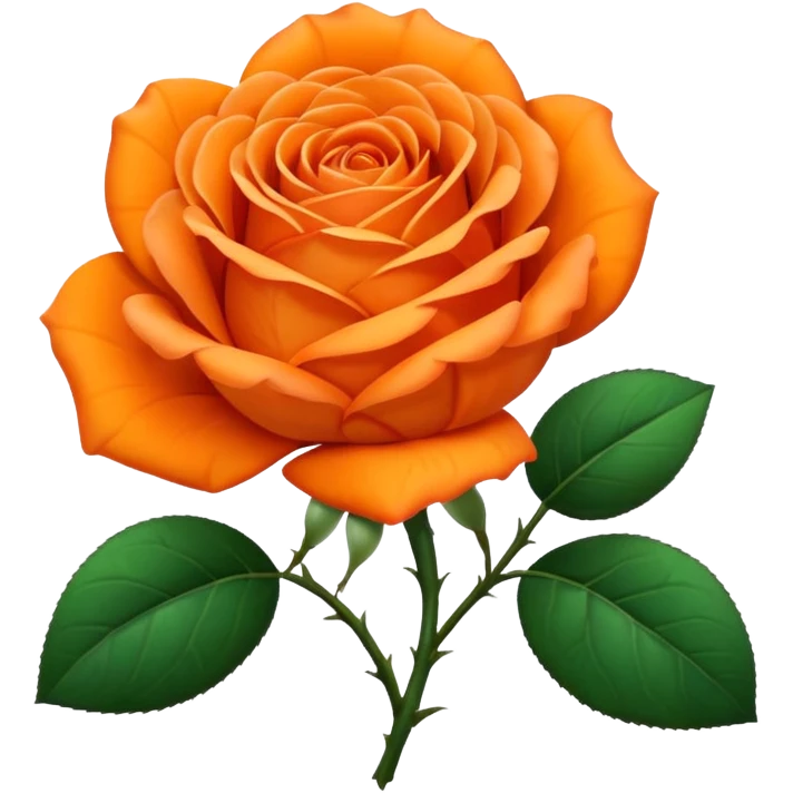 Orange rose emoji