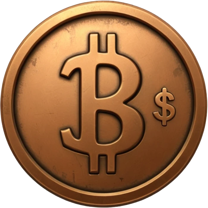 Coin bronze, Dollar sign. emoji
