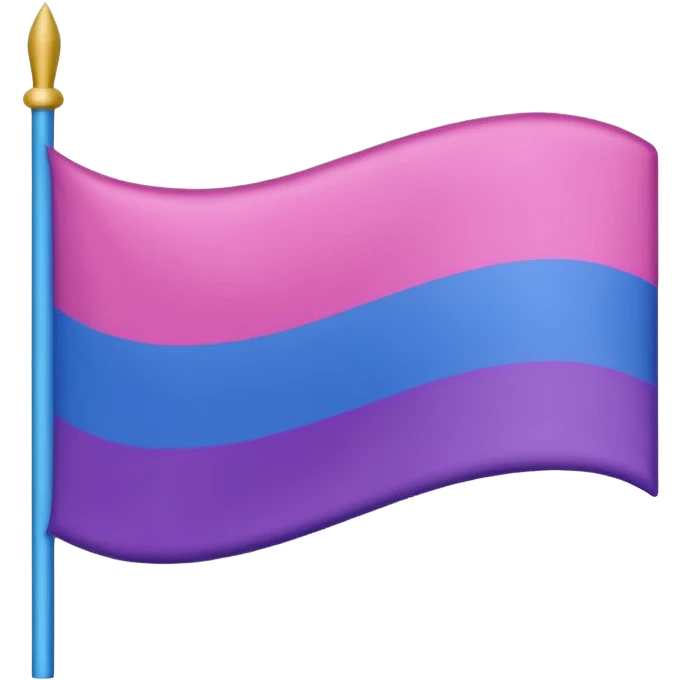 La bandera que representa la bisexualudad emoji