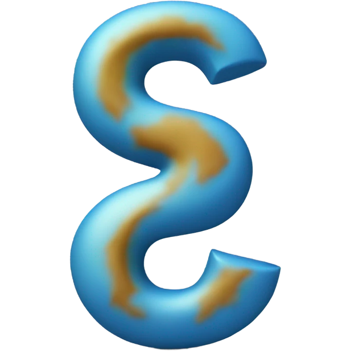 letter S in 3D emoji